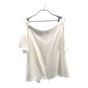 River Island Women’s UK 14 US 10 White Off Shoulder Flowy Top Coquette Hippie